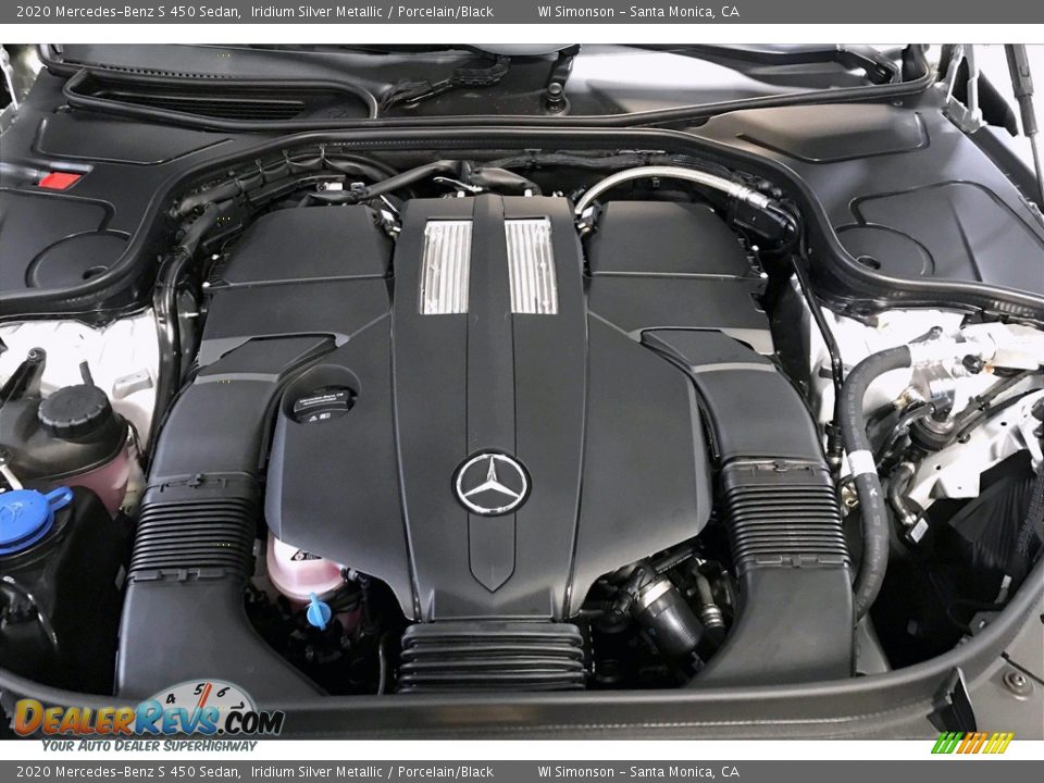 2020 Mercedes-Benz S 450 Sedan Iridium Silver Metallic / Porcelain/Black Photo #8
