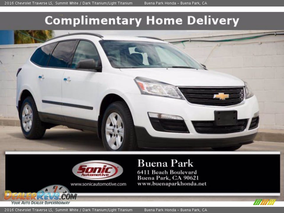 2016 Chevrolet Traverse LS Summit White / Dark Titanium/Light Titanium Photo #1