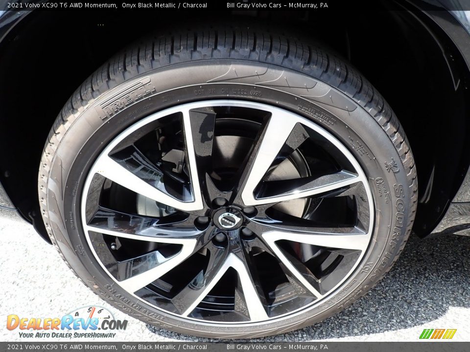 2021 Volvo XC90 T6 AWD Momentum Onyx Black Metallic / Charcoal Photo #6