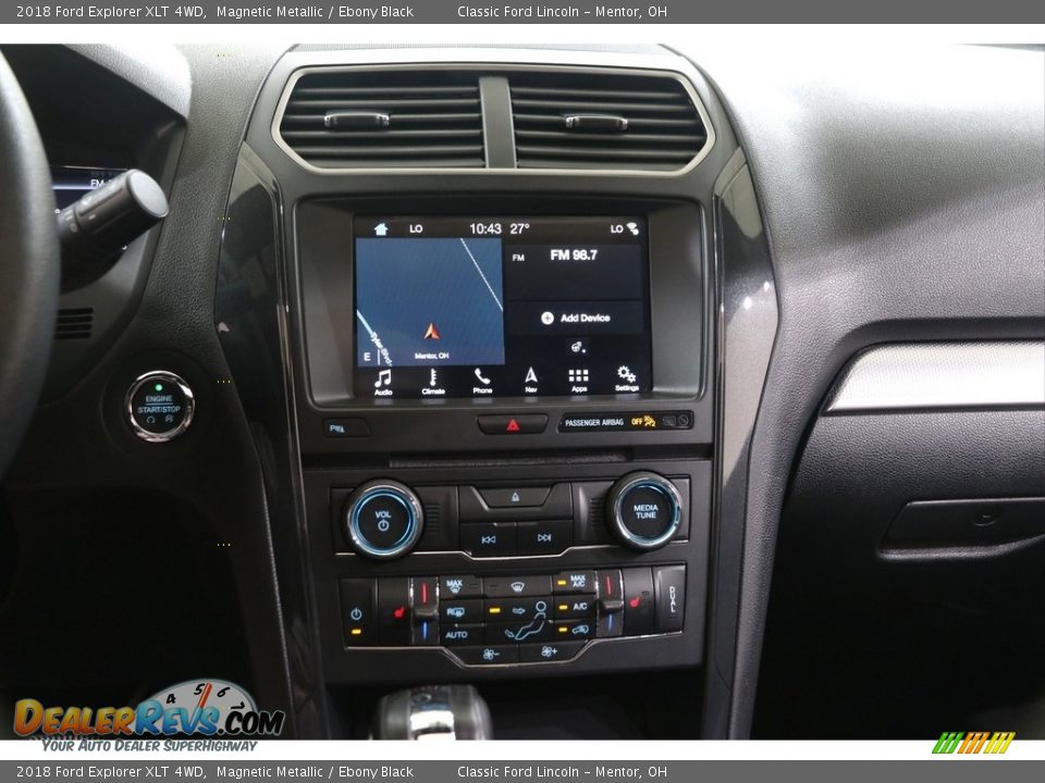 2018 Ford Explorer XLT 4WD Magnetic Metallic / Ebony Black Photo #10