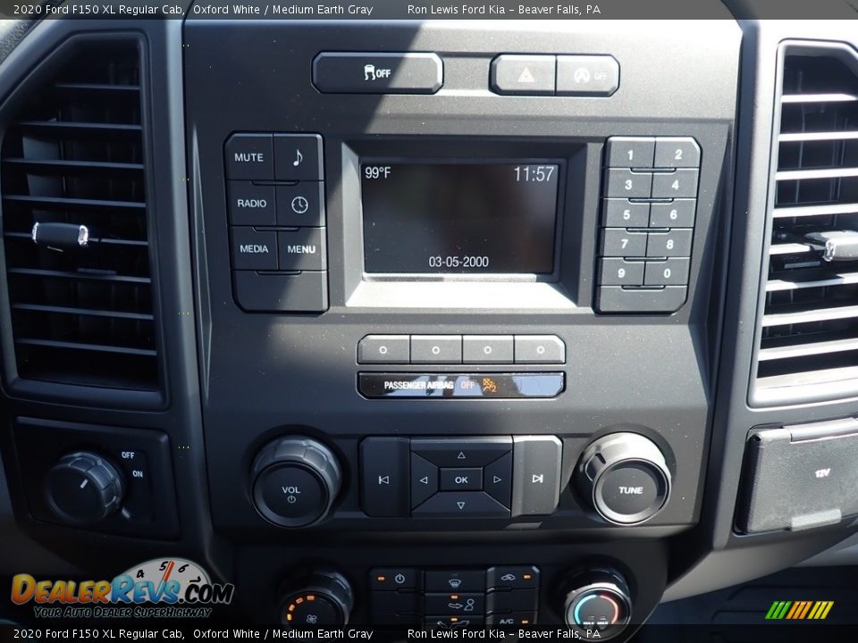 2020 Ford F150 XL Regular Cab Oxford White / Medium Earth Gray Photo #18