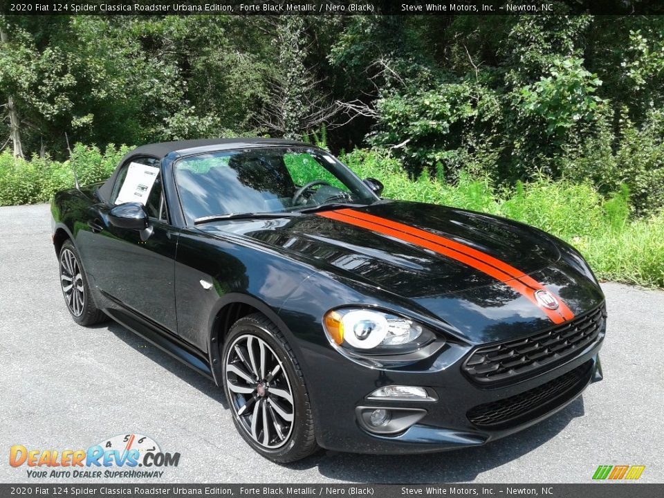 2020 Fiat 124 Spider Classica Roadster Urbana Edition Forte Black Metallic / Nero (Black) Photo #5