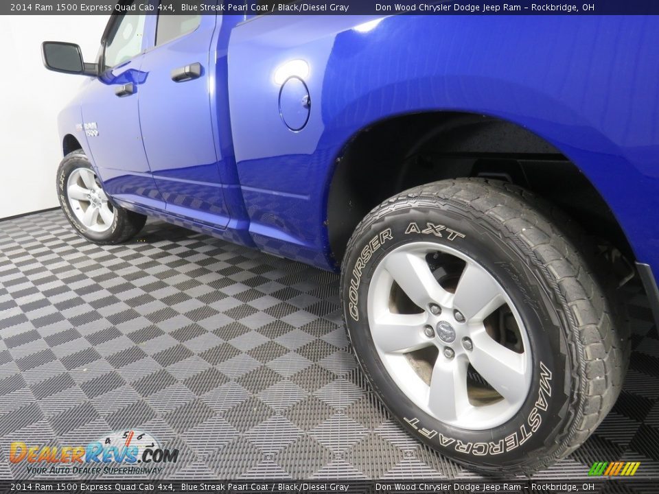 2014 Ram 1500 Express Quad Cab 4x4 Blue Streak Pearl Coat / Black/Diesel Gray Photo #9