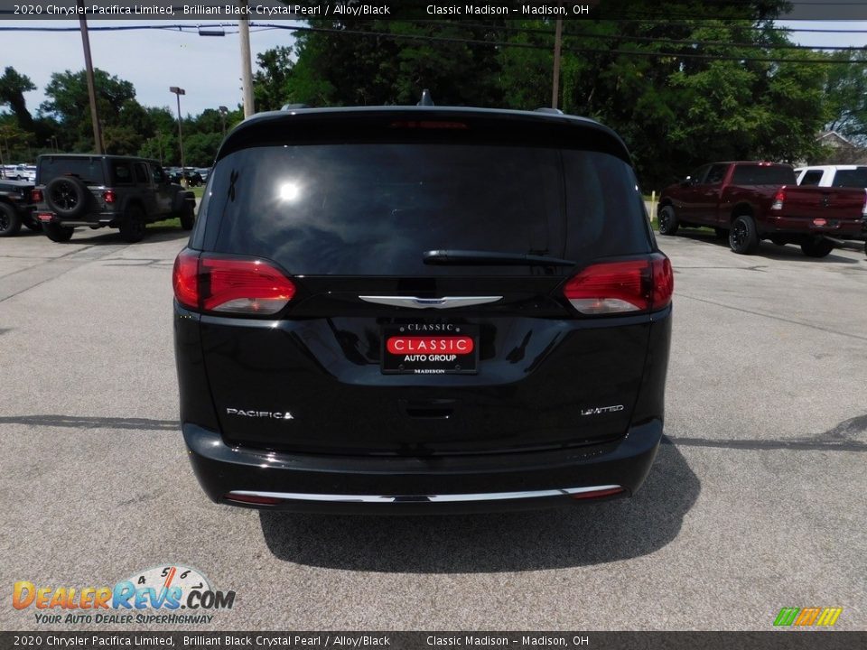 2020 Chrysler Pacifica Limited Brilliant Black Crystal Pearl / Alloy/Black Photo #6