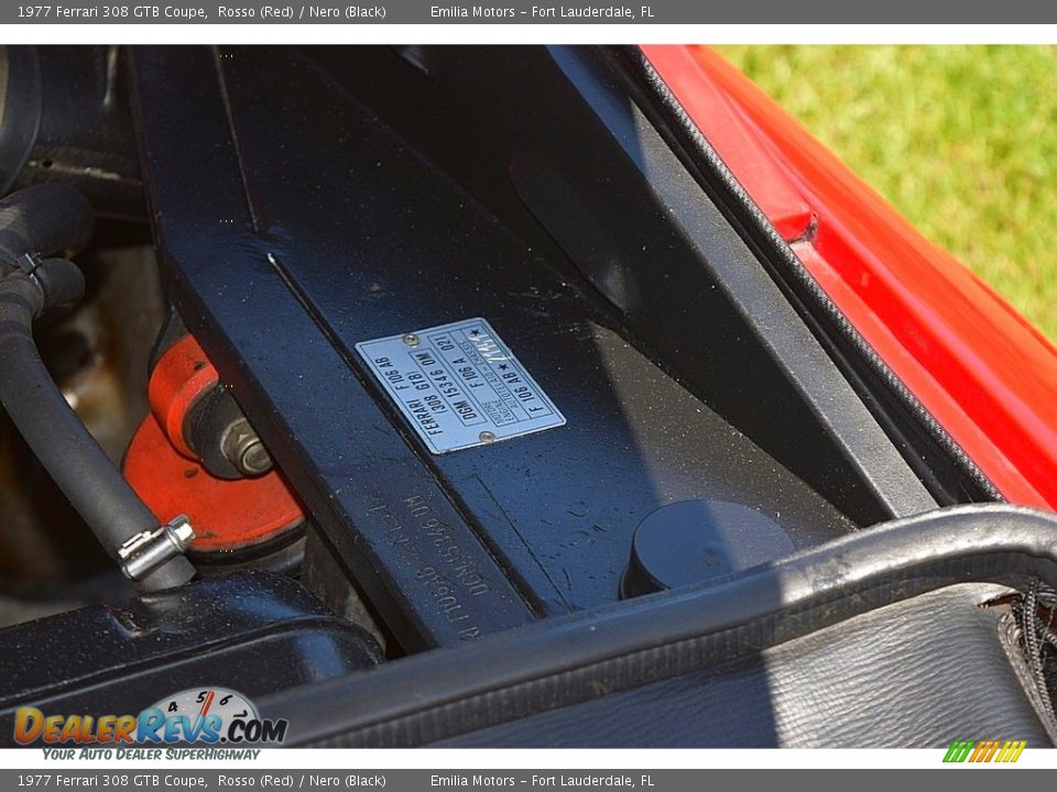 Info Tag of 1977 Ferrari 308 GTB Coupe Photo #70