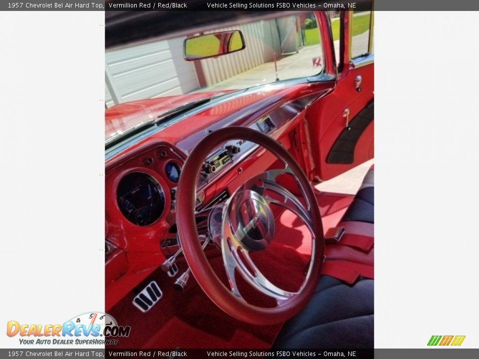 1957 Chevrolet Bel Air Hard Top Vermillion Red / Red/Black Photo #2