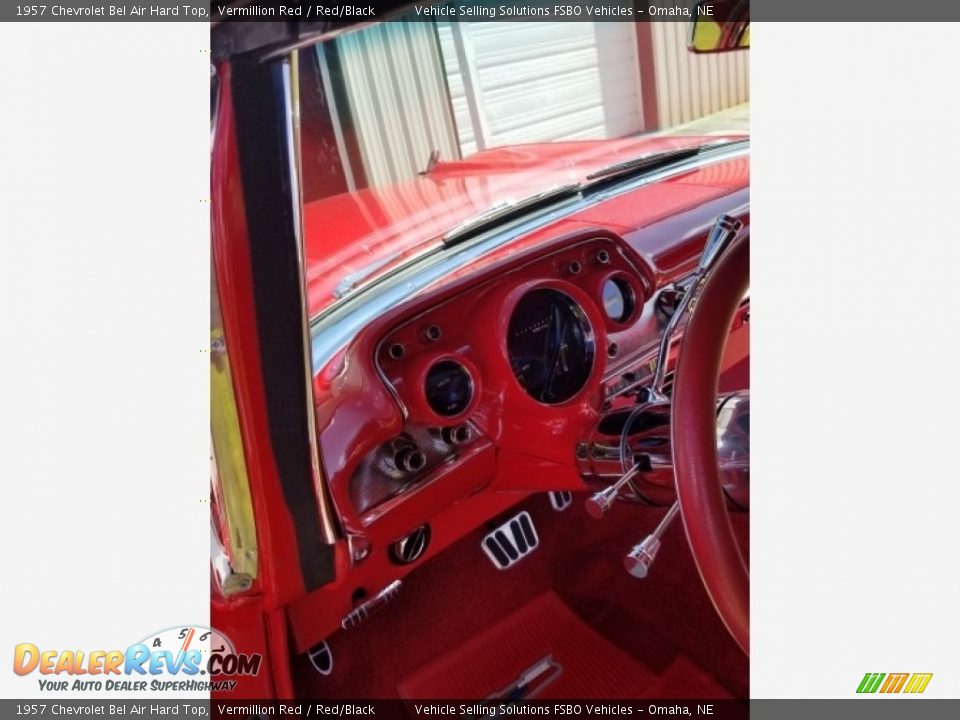 1957 Chevrolet Bel Air Hard Top Vermillion Red / Red/Black Photo #3