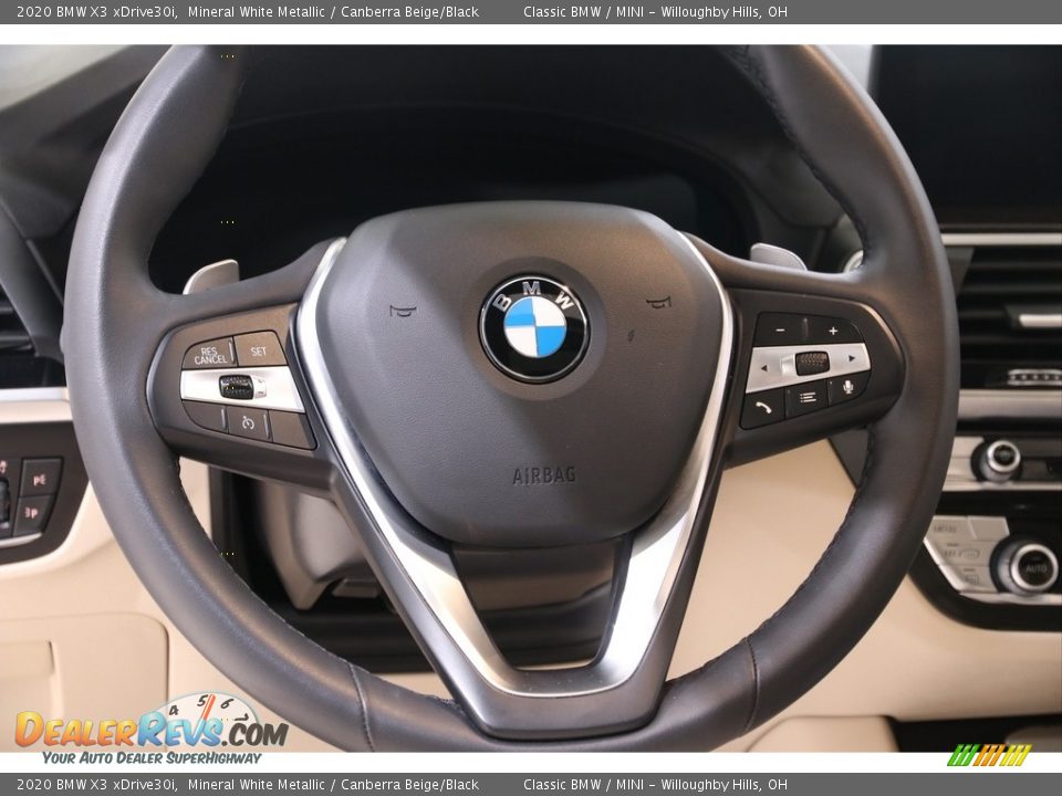 2020 BMW X3 xDrive30i Mineral White Metallic / Canberra Beige/Black Photo #7
