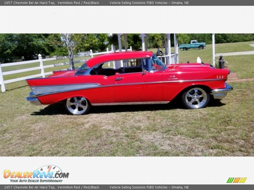 1957 Chevrolet Bel Air Hard Top Vermillion Red / Red/Black Photo #5