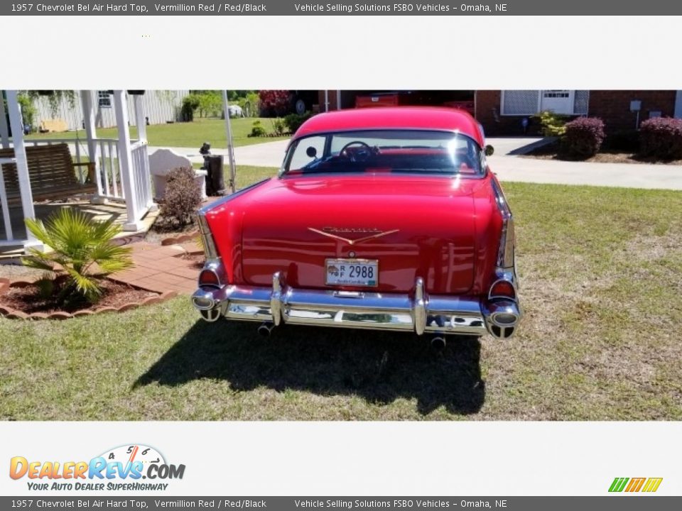 1957 Chevrolet Bel Air Hard Top Vermillion Red / Red/Black Photo #7