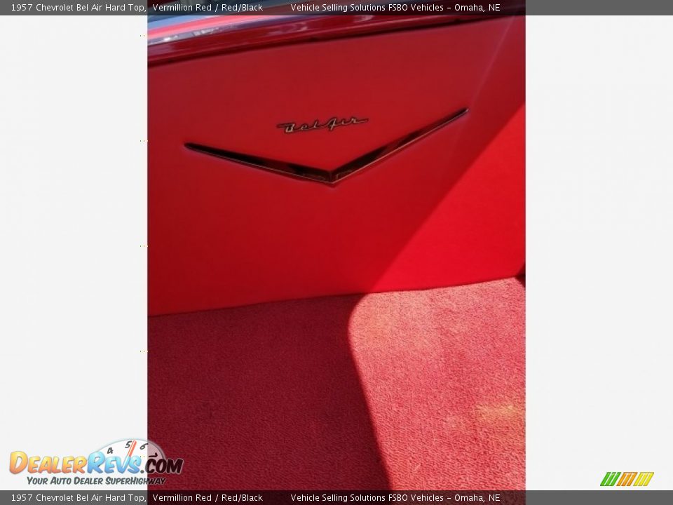 1957 Chevrolet Bel Air Hard Top Vermillion Red / Red/Black Photo #8