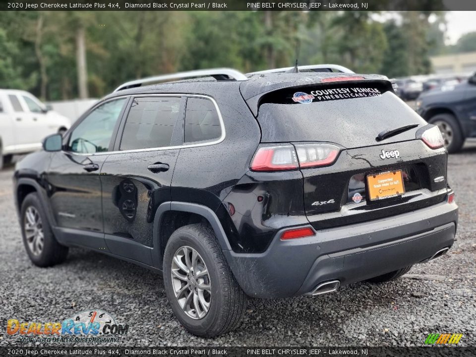 2020 Jeep Cherokee Latitude Plus 4x4 Diamond Black Crystal Pearl / Black Photo #4