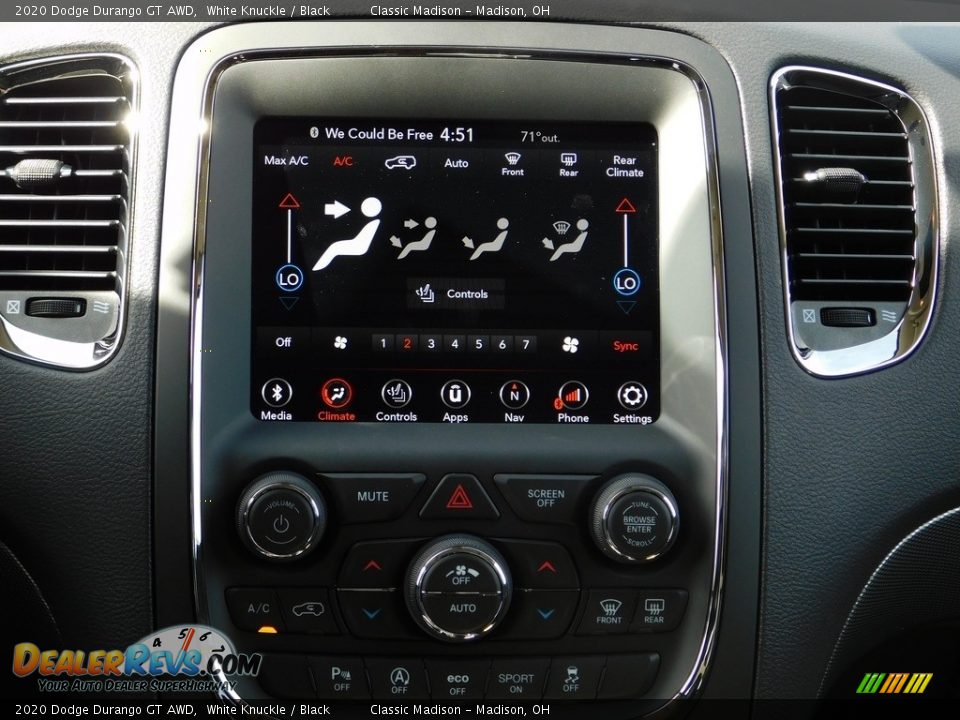 2020 Dodge Durango GT AWD White Knuckle / Black Photo #13