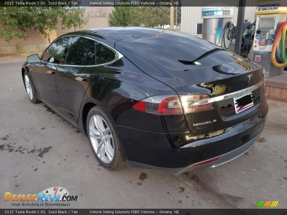 2015 Tesla Model S 90 Solid Black / Tan Photo #7