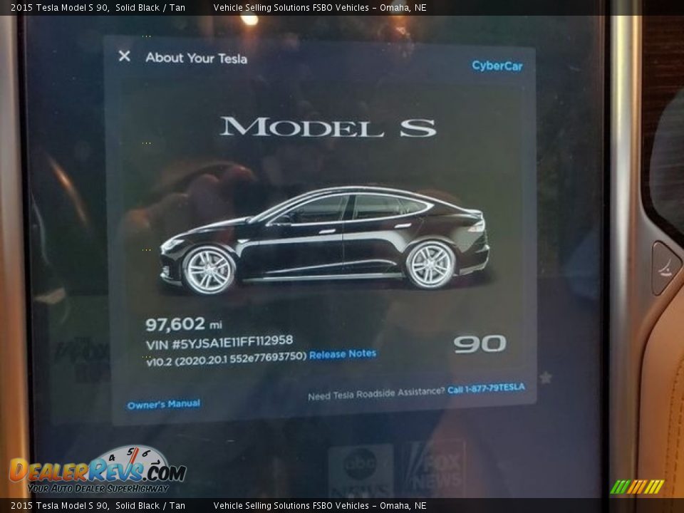 2015 Tesla Model S 90 Solid Black / Tan Photo #18
