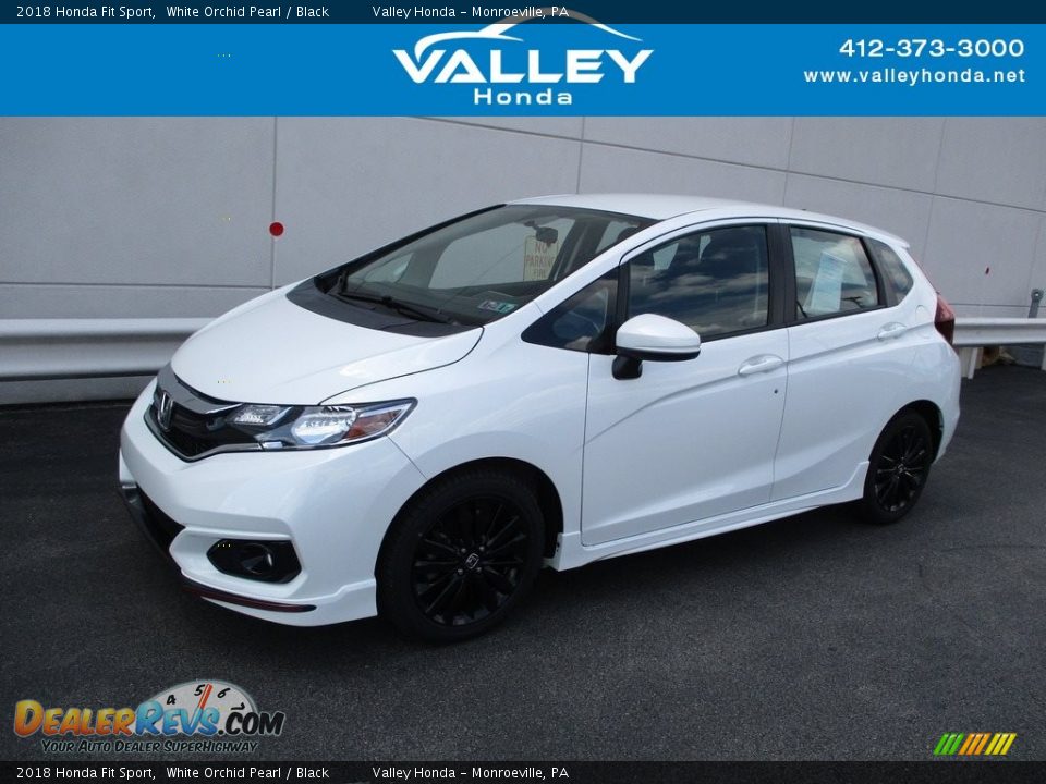 2018 Honda Fit Sport White Orchid Pearl / Black Photo #1
