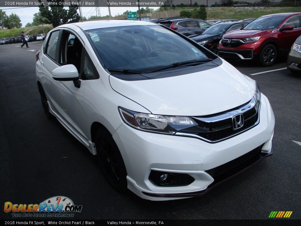 2018 Honda Fit Sport White Orchid Pearl / Black Photo #8