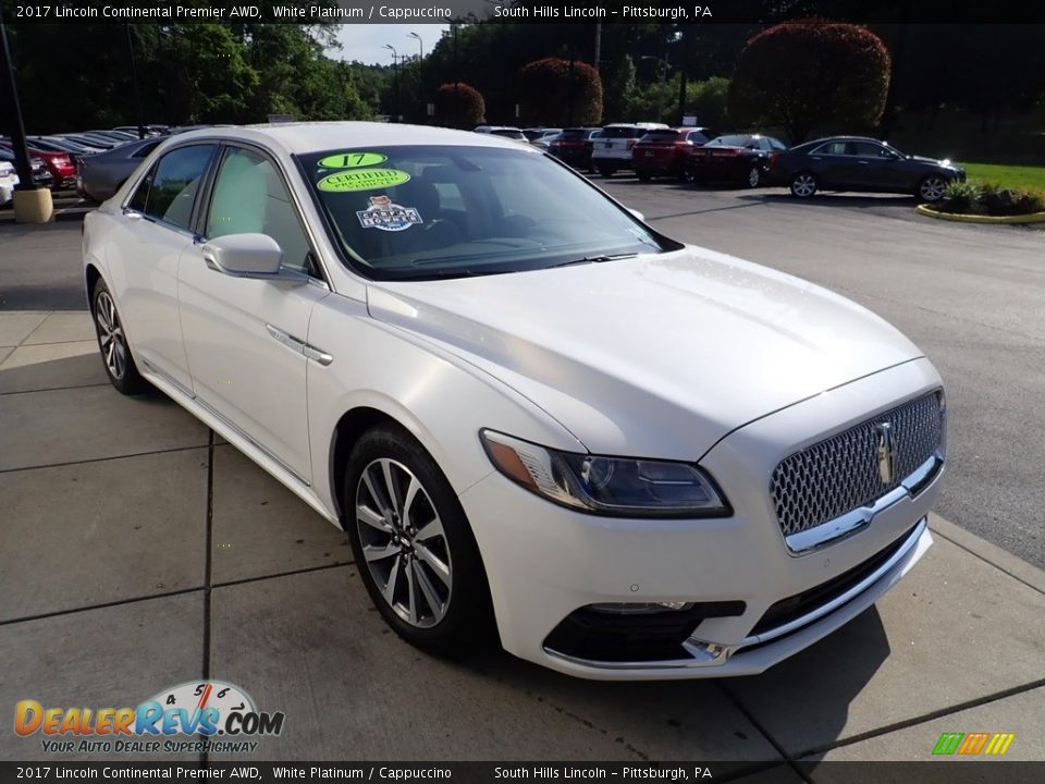 2017 Lincoln Continental Premier AWD White Platinum / Cappuccino Photo #8