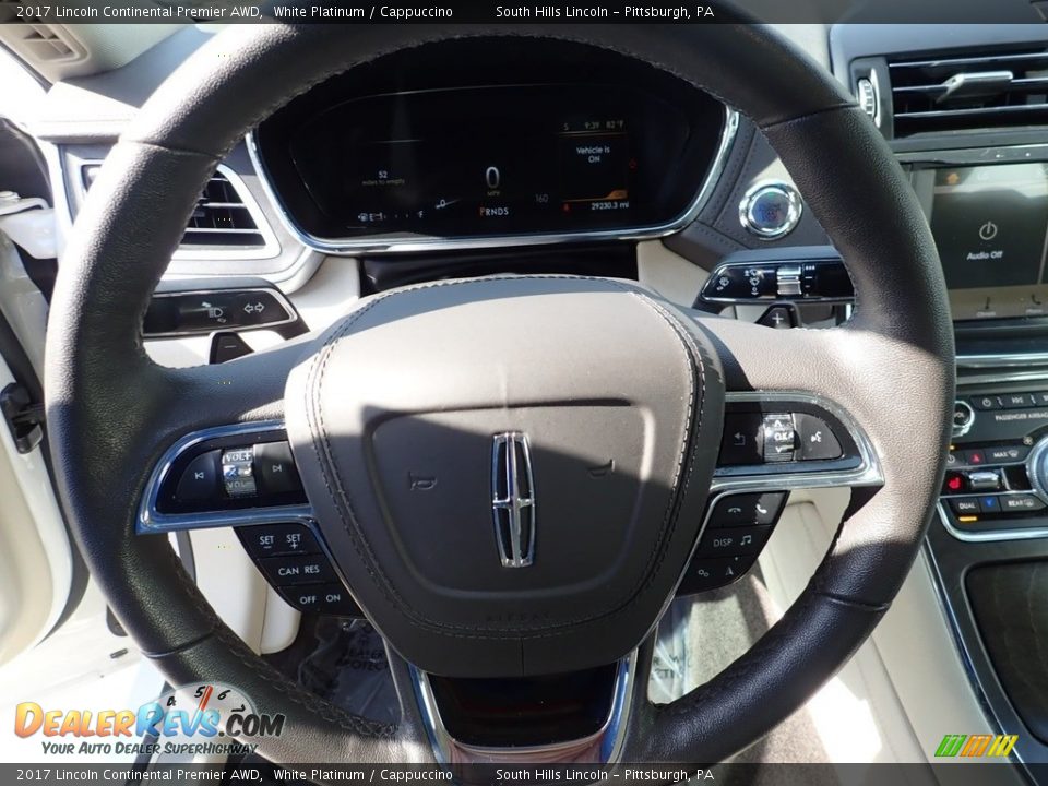 2017 Lincoln Continental Premier AWD White Platinum / Cappuccino Photo #21