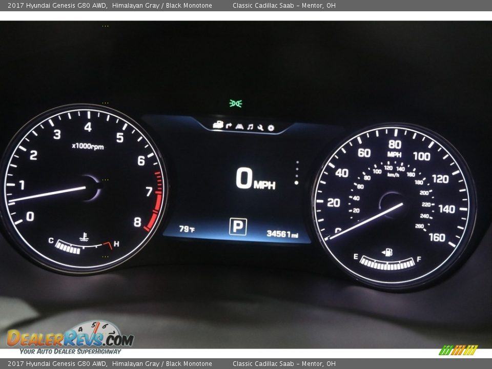 2017 Hyundai Genesis G80 AWD Himalayan Gray / Black Monotone Photo #8