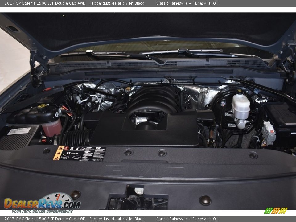 2017 GMC Sierra 1500 SLT Double Cab 4WD Pepperdust Metallic / Jet Black Photo #6