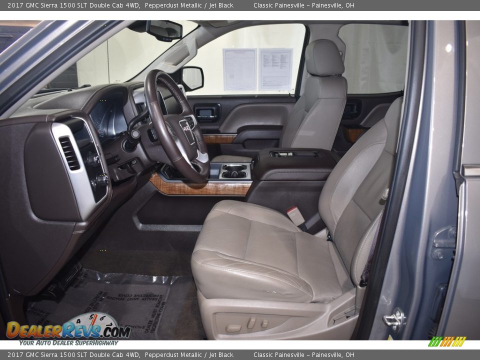 2017 GMC Sierra 1500 SLT Double Cab 4WD Pepperdust Metallic / Jet Black Photo #7