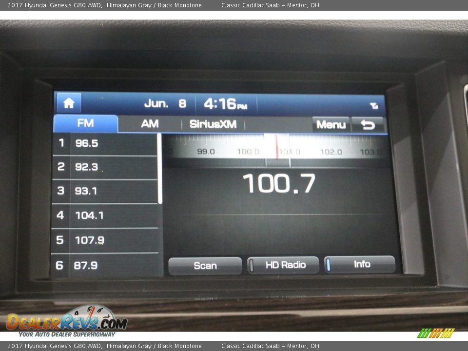 2017 Hyundai Genesis G80 AWD Himalayan Gray / Black Monotone Photo #11