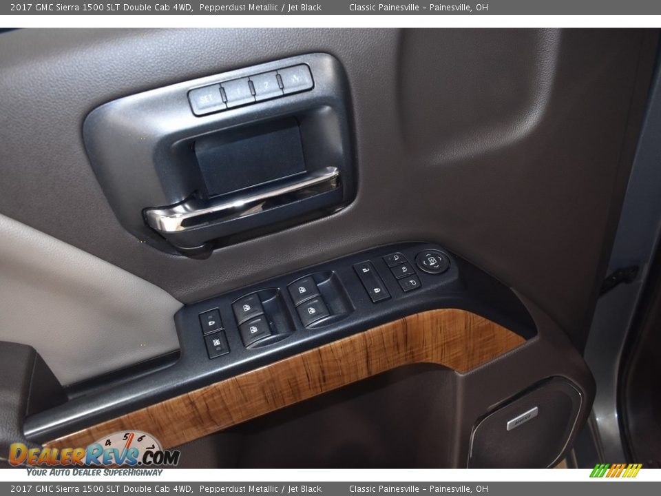 2017 GMC Sierra 1500 SLT Double Cab 4WD Pepperdust Metallic / Jet Black Photo #10