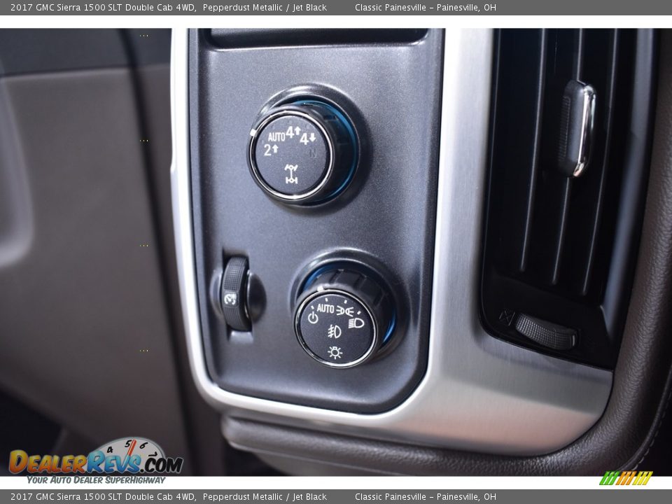 2017 GMC Sierra 1500 SLT Double Cab 4WD Pepperdust Metallic / Jet Black Photo #11