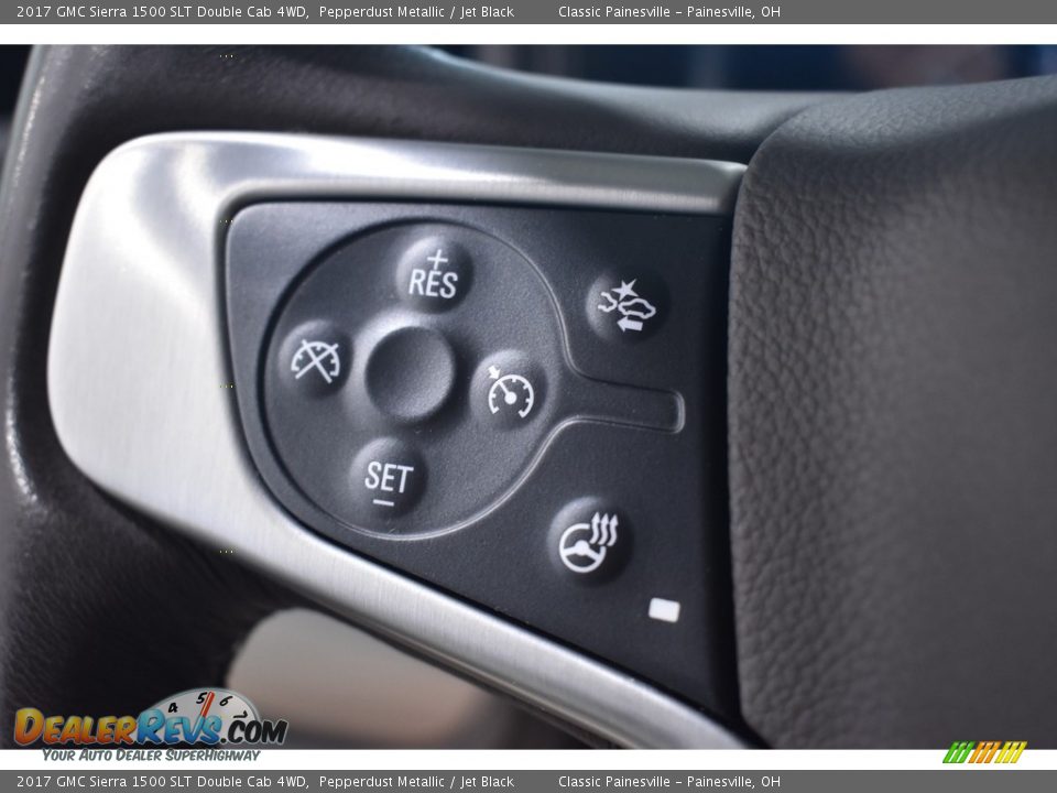 2017 GMC Sierra 1500 SLT Double Cab 4WD Pepperdust Metallic / Jet Black Photo #15