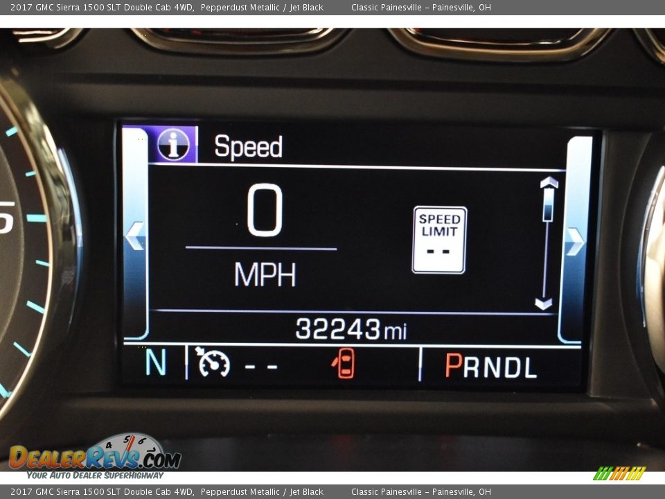 2017 GMC Sierra 1500 SLT Double Cab 4WD Pepperdust Metallic / Jet Black Photo #16