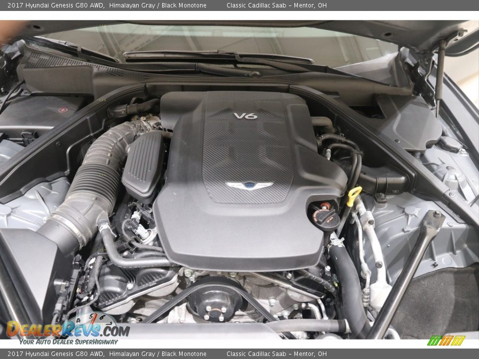 2017 Hyundai Genesis G80 AWD Himalayan Gray / Black Monotone Photo #19