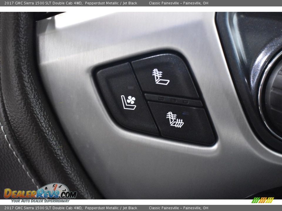 2017 GMC Sierra 1500 SLT Double Cab 4WD Pepperdust Metallic / Jet Black Photo #17