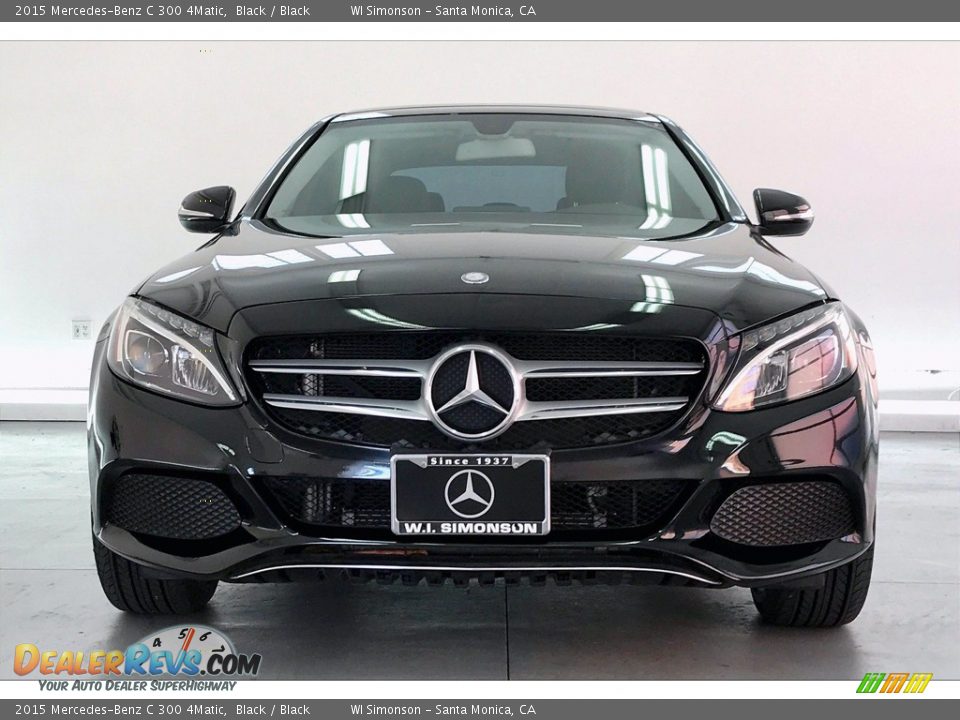 2015 Mercedes-Benz C 300 4Matic Black / Black Photo #2