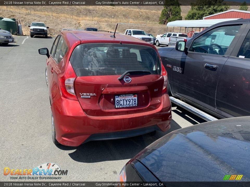 2018 Nissan Versa Note SV Cayenne Red / Charcoal Photo #3