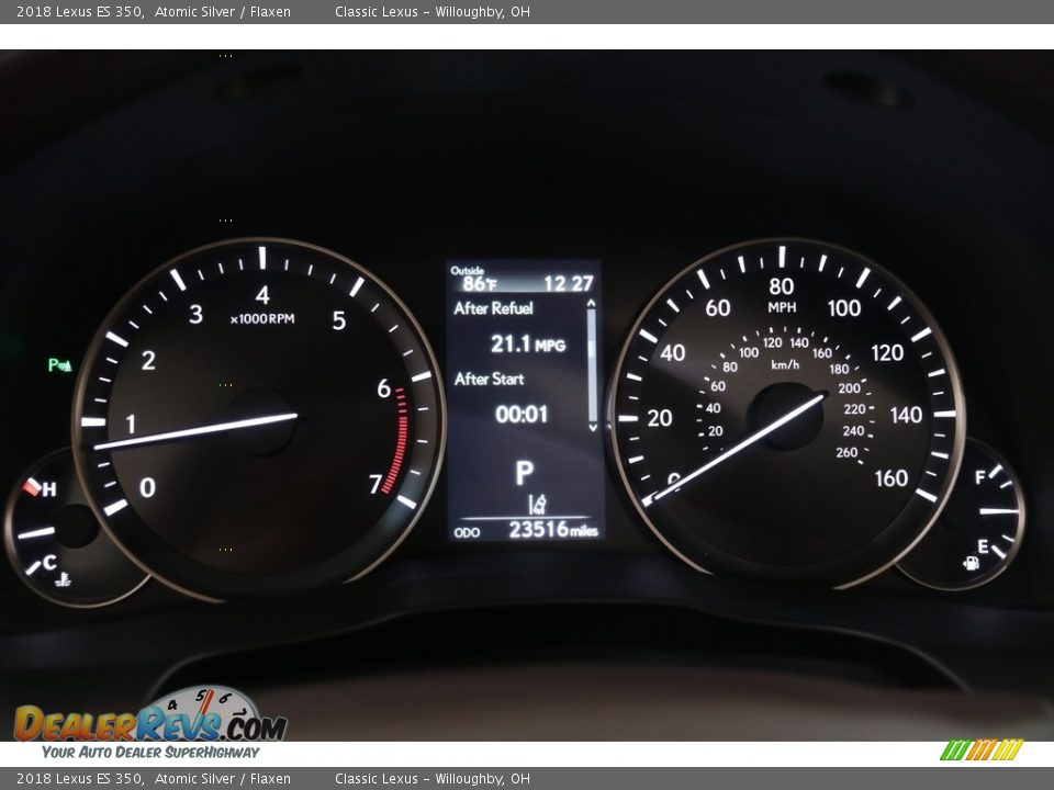 2018 Lexus ES 350 Atomic Silver / Flaxen Photo #8