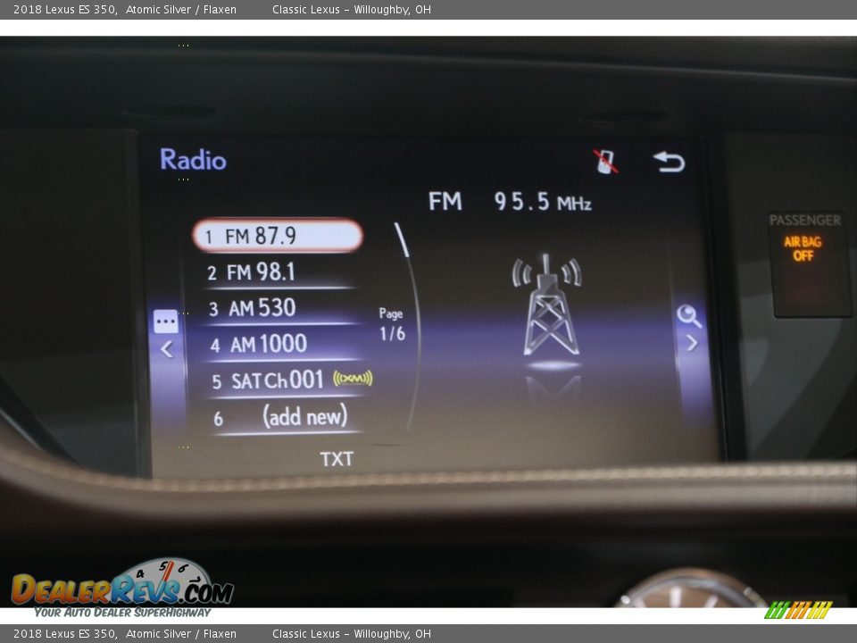 2018 Lexus ES 350 Atomic Silver / Flaxen Photo #11