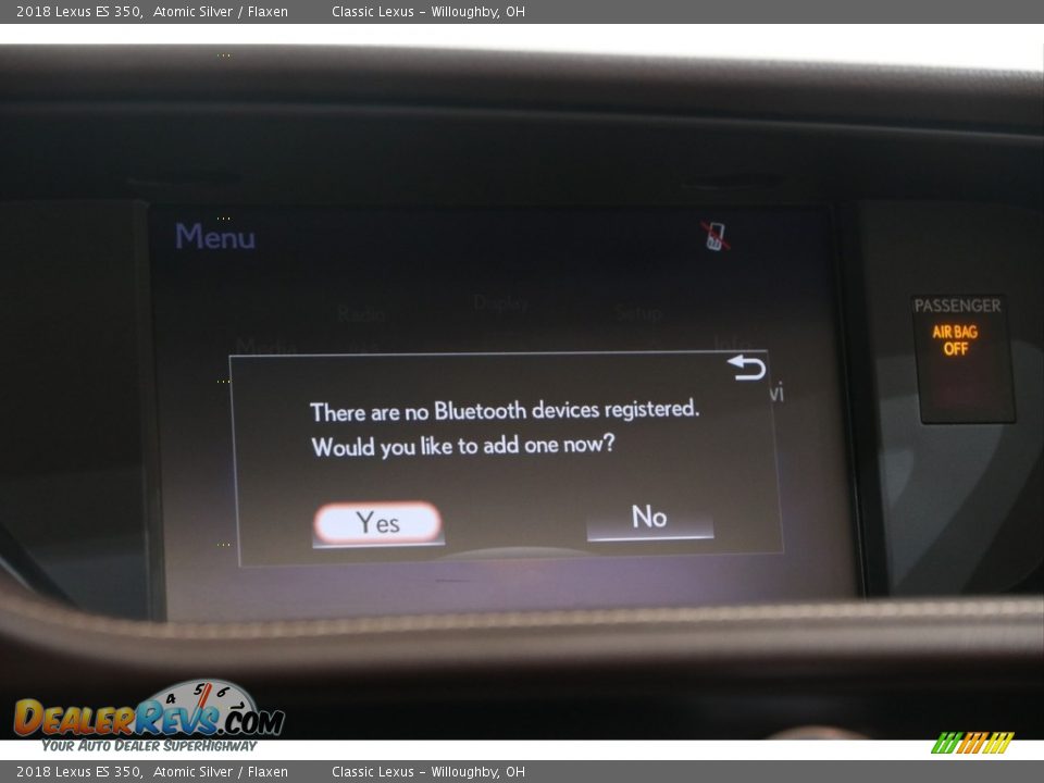 2018 Lexus ES 350 Atomic Silver / Flaxen Photo #12