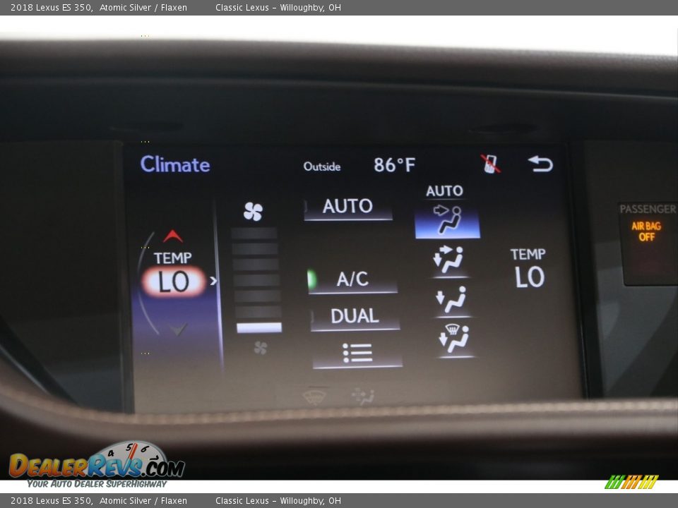 2018 Lexus ES 350 Atomic Silver / Flaxen Photo #13