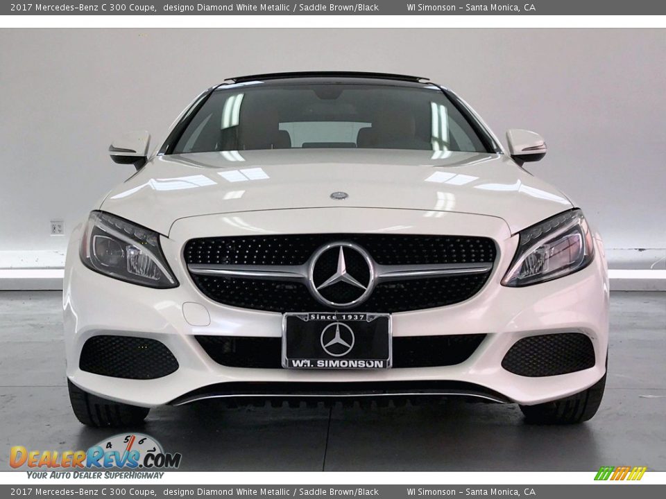 2017 Mercedes-Benz C 300 Coupe designo Diamond White Metallic / Saddle Brown/Black Photo #2