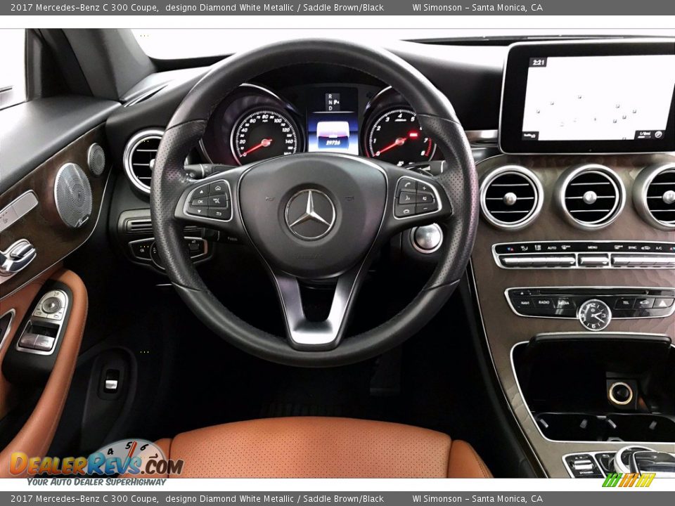 2017 Mercedes-Benz C 300 Coupe designo Diamond White Metallic / Saddle Brown/Black Photo #4