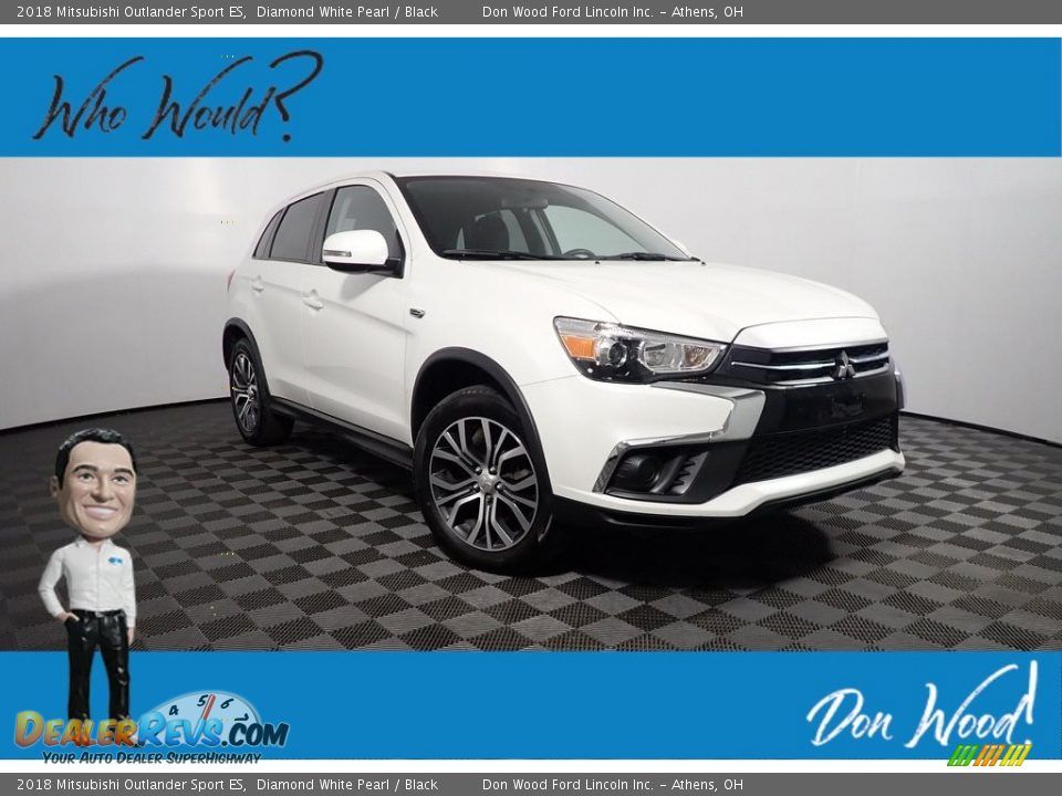 2018 Mitsubishi Outlander Sport ES Diamond White Pearl / Black Photo #1