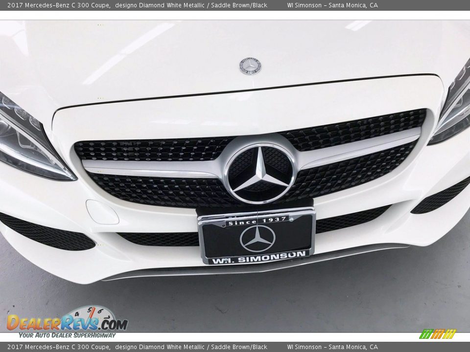 2017 Mercedes-Benz C 300 Coupe designo Diamond White Metallic / Saddle Brown/Black Photo #33