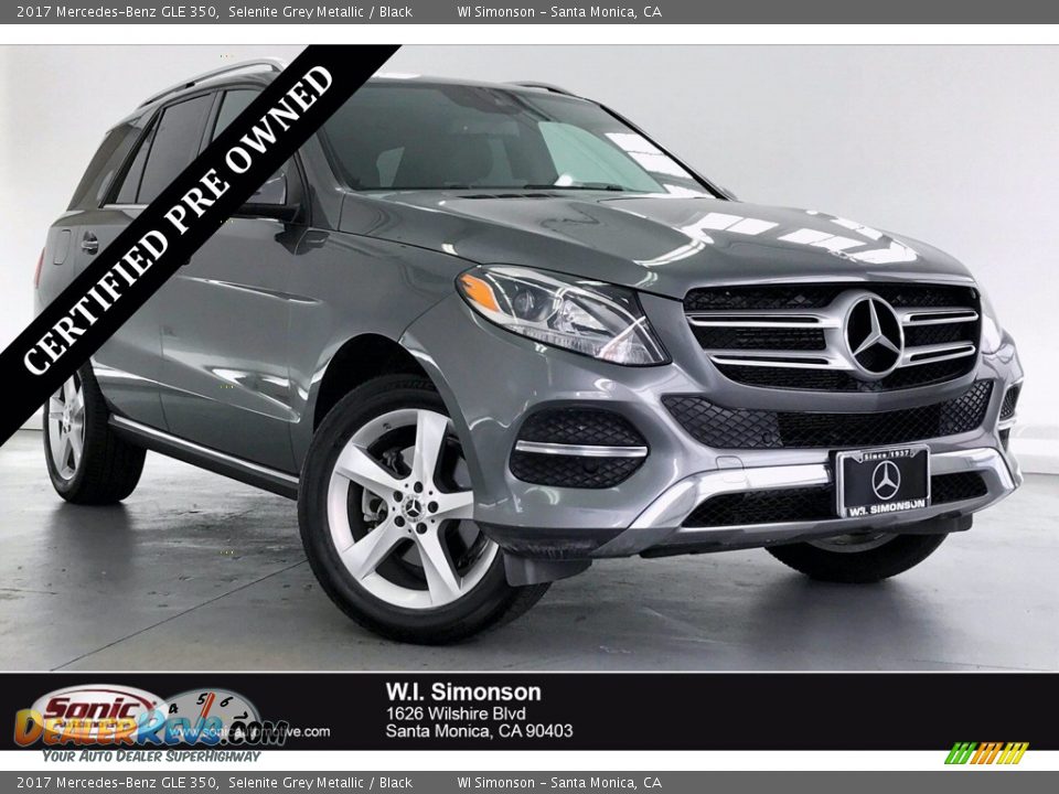 2017 Mercedes-Benz GLE 350 Selenite Grey Metallic / Black Photo #1