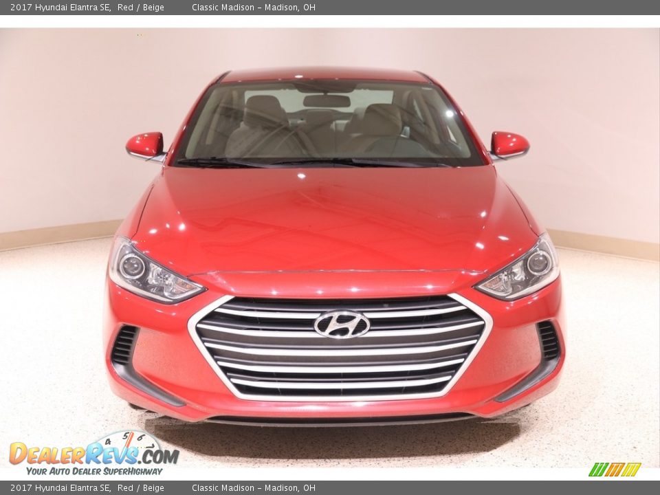 2017 Hyundai Elantra SE Red / Beige Photo #2