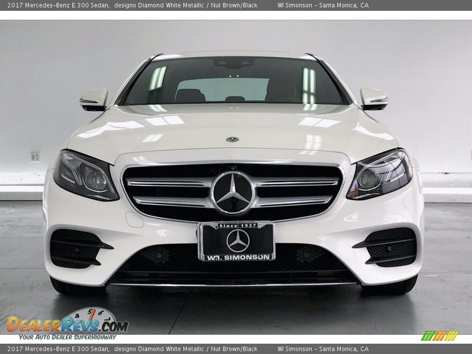 2017 Mercedes-Benz E 300 Sedan designo Diamond White Metallic / Nut Brown/Black Photo #2