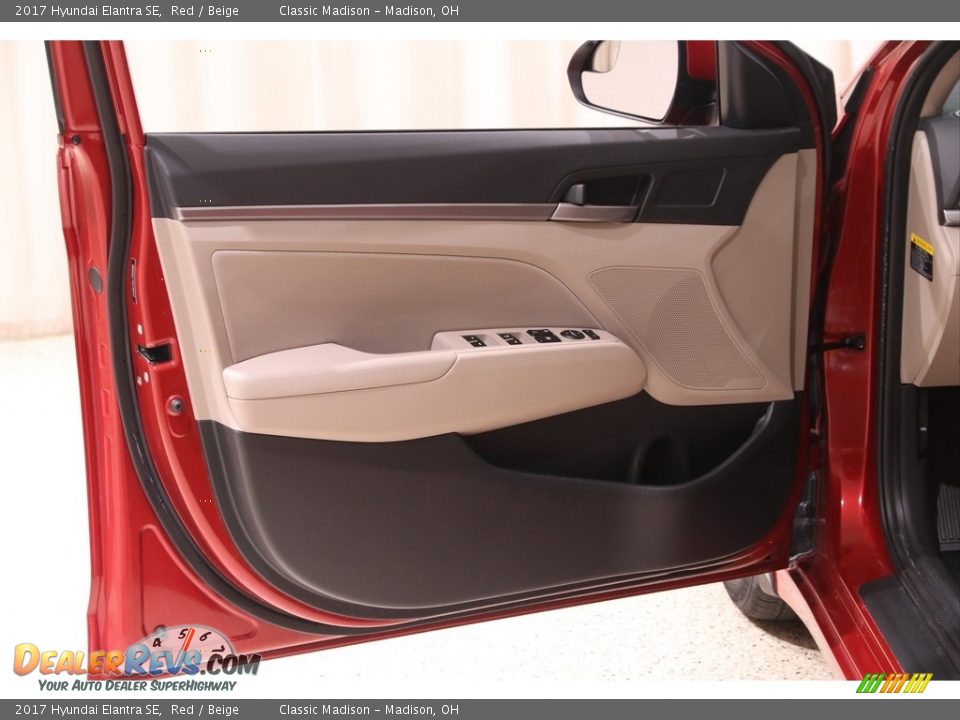 2017 Hyundai Elantra SE Red / Beige Photo #4