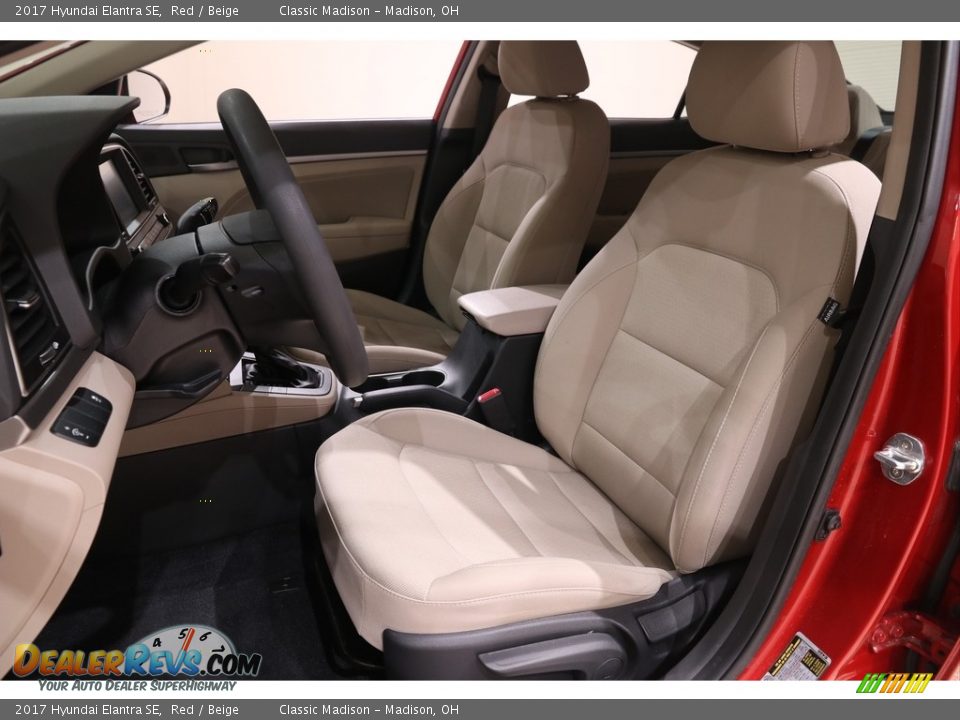 2017 Hyundai Elantra SE Red / Beige Photo #5