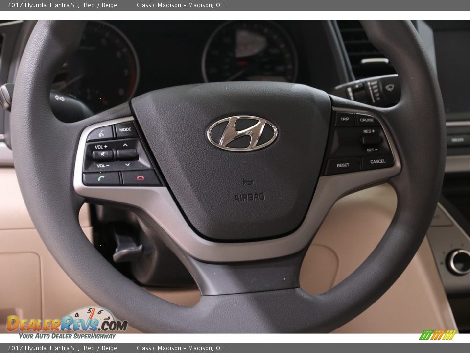 2017 Hyundai Elantra SE Red / Beige Photo #7