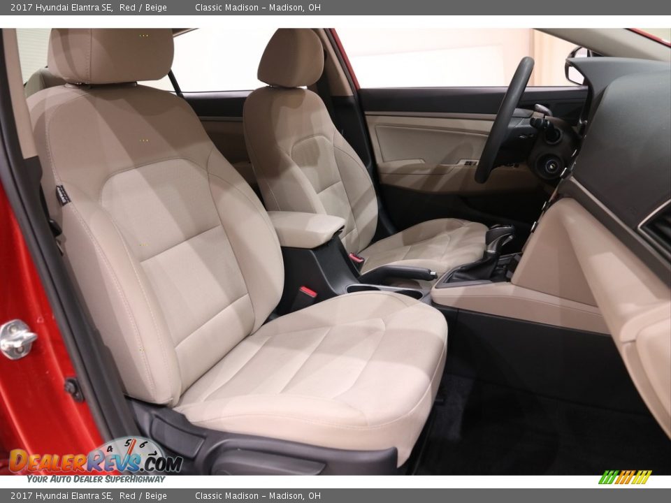 2017 Hyundai Elantra SE Red / Beige Photo #14